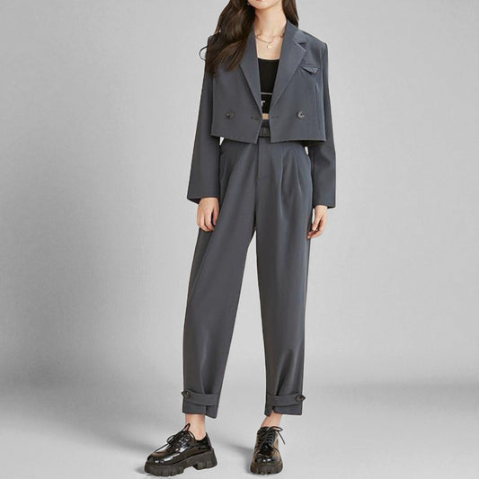 Women’s Classic Blazer & Trousers Set – Elegant Business Two-Piece Outfit