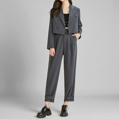Women’s Classic Blazer & Trousers Set – Elegant Business Two-Piece Outfit