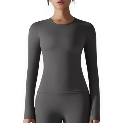 Women’s Breathable Nylon Spandex Active Top – Stretchy Pullover Sports Shirt for Running, Cycling & Fitness