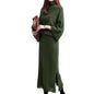 Women’s Knit Sweater & Long Skirt Set – Two-Piece Polyester Outfit for Office & Casual Wear