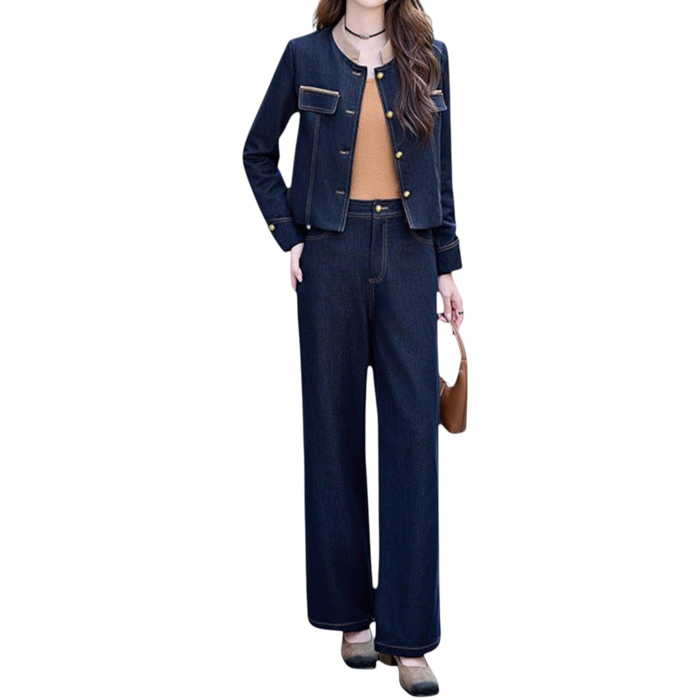 Elegant Office Denim Shirt – Business Casual Top for Women