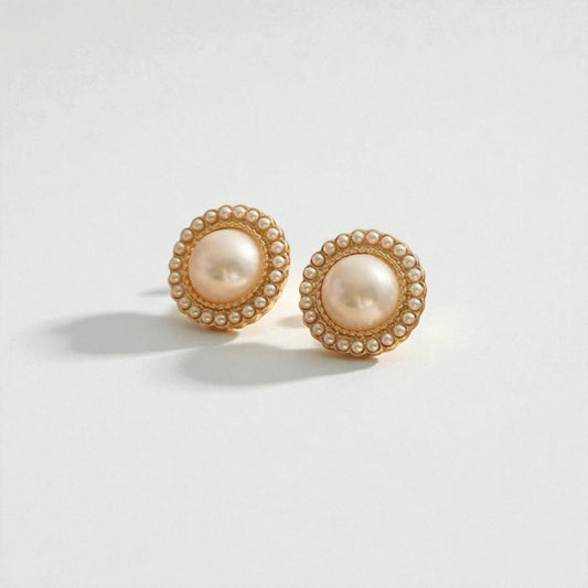Elegant Pearl Stud Earrings for Women – Hypoallergenic Classic Jewelry Gift