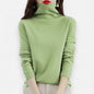 Women’s Wool Pullover Sweater – Classic Round Neck Long Sleeve Knitwear