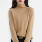 Women’s Wool Pullover Sweater – Classic Round Neck Long Sleeve Knitwear