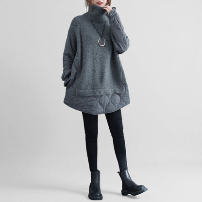 Women's Thickened Turtleneck Cotton Sweater – Cozy Knit Pullover for Autumn & Winter