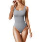 Women’s Square Neck Bodysuit – Sleeveless Solid Color Backless Cami Bodysuit Top for Spring Summer Fall Outfits