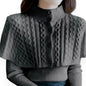 Women's Half Turtleneck Western Style Cable-knit Sweater Top