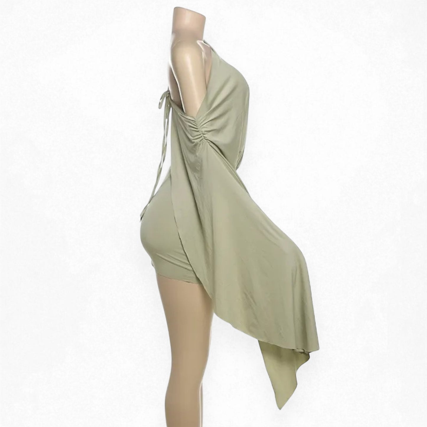 Fashionable Backless Mini Dress Outfit – Trendy Street Style