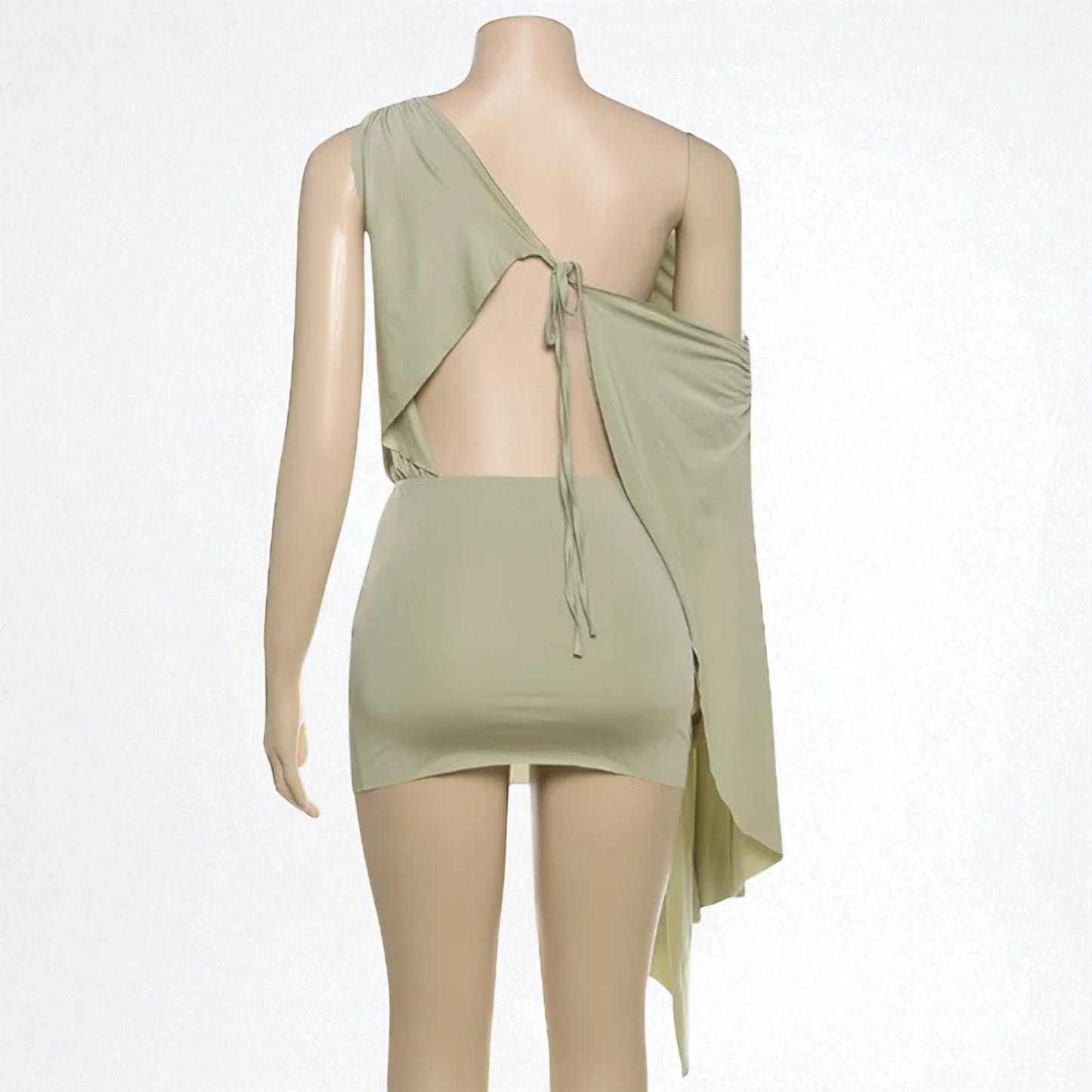 Fashionable Backless Mini Dress Outfit – Trendy Street Style