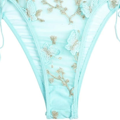 Butterfly Lace Bodysuit – Elegant Short Sleeve Women’s Pullover