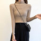 Women’s Slim Fit Half Turtleneck Pullover Sweater – Long Sleeve Lightweight Inner Wear Knit Top