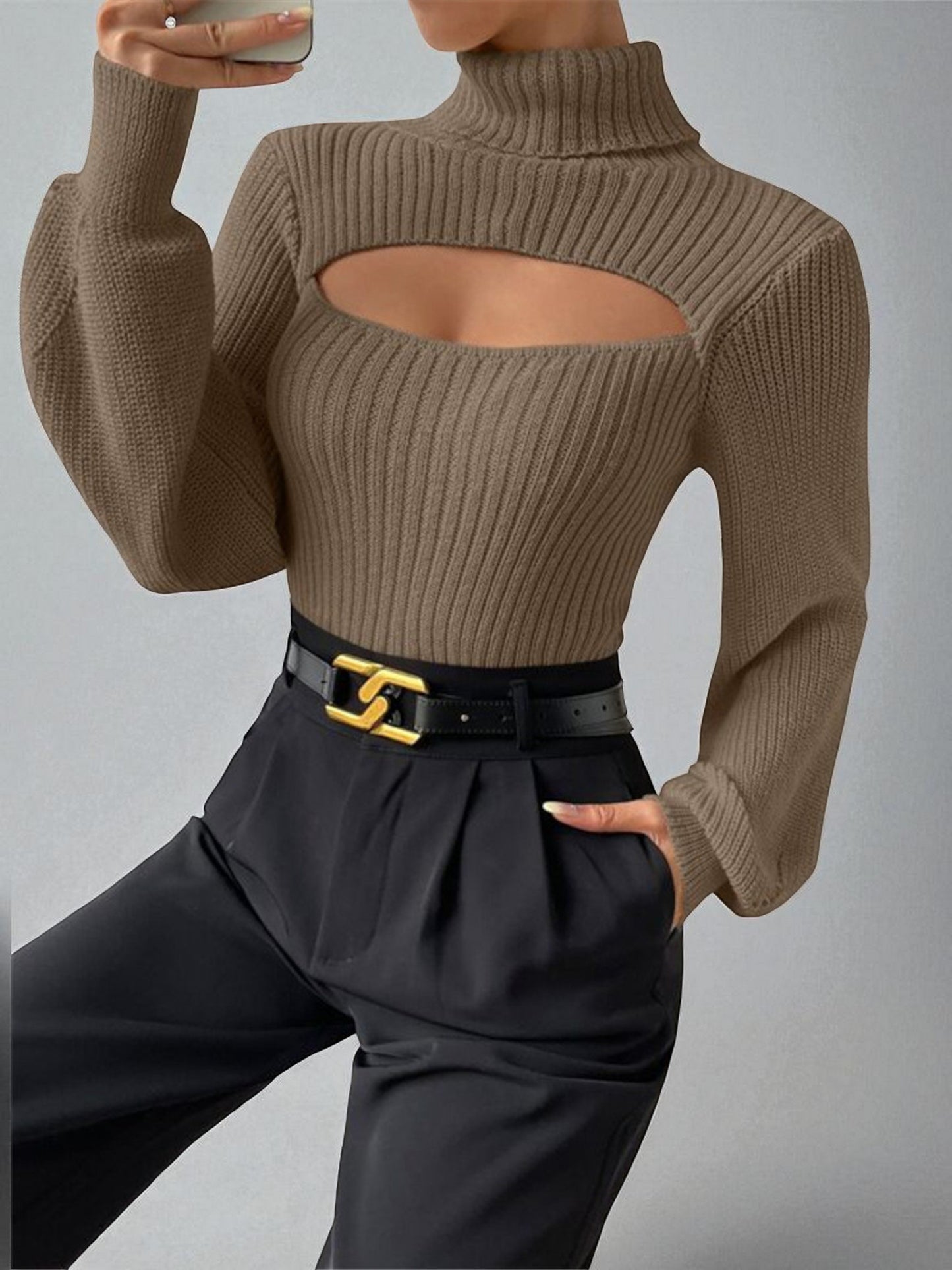 Women’s Casual Hollow Out Sweater – Lightweight Viscose Knit