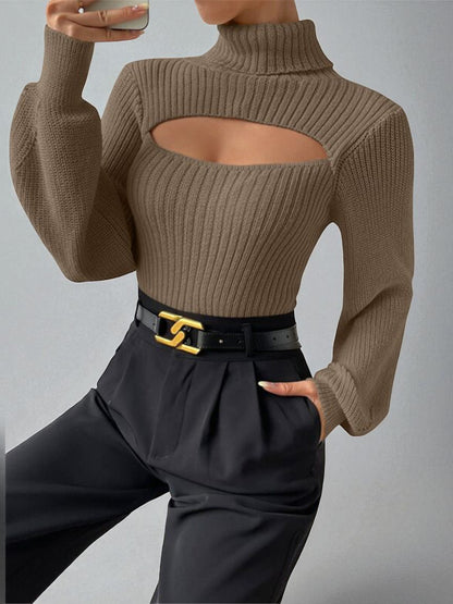 Women’s Casual Hollow Out Sweater – Lightweight Viscose Knit