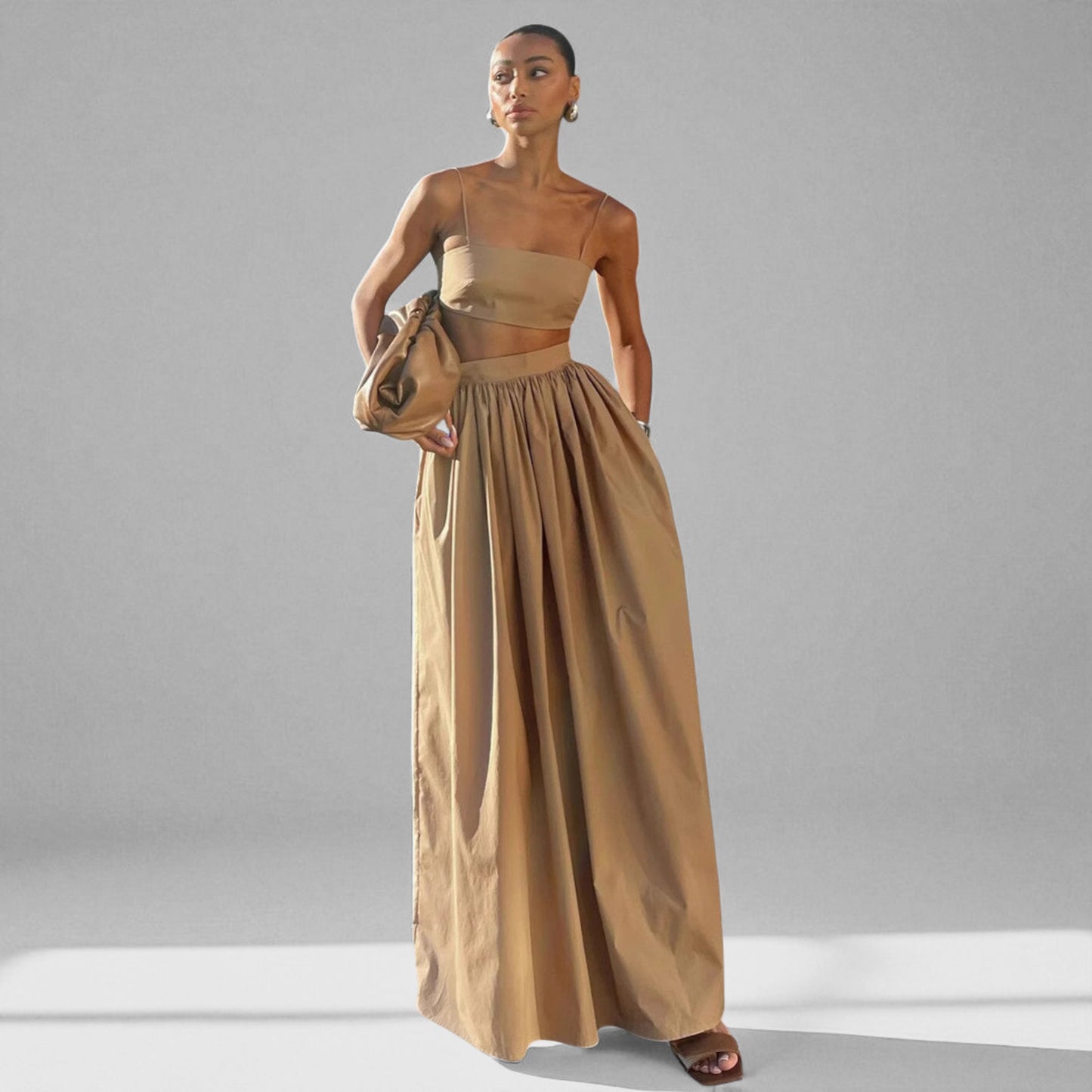 Stylish Women’s Crop Top and Skirt Matching Set – Summer Wear