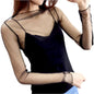 Women’s Lace Mesh  - Turtle Neck Sexy See Through Tee Shirts Party Club Night Lace Blouse