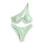 Women's Brazilian Bikini Set – Cheeky Cutout Underwire One Shoulder Swimsuit