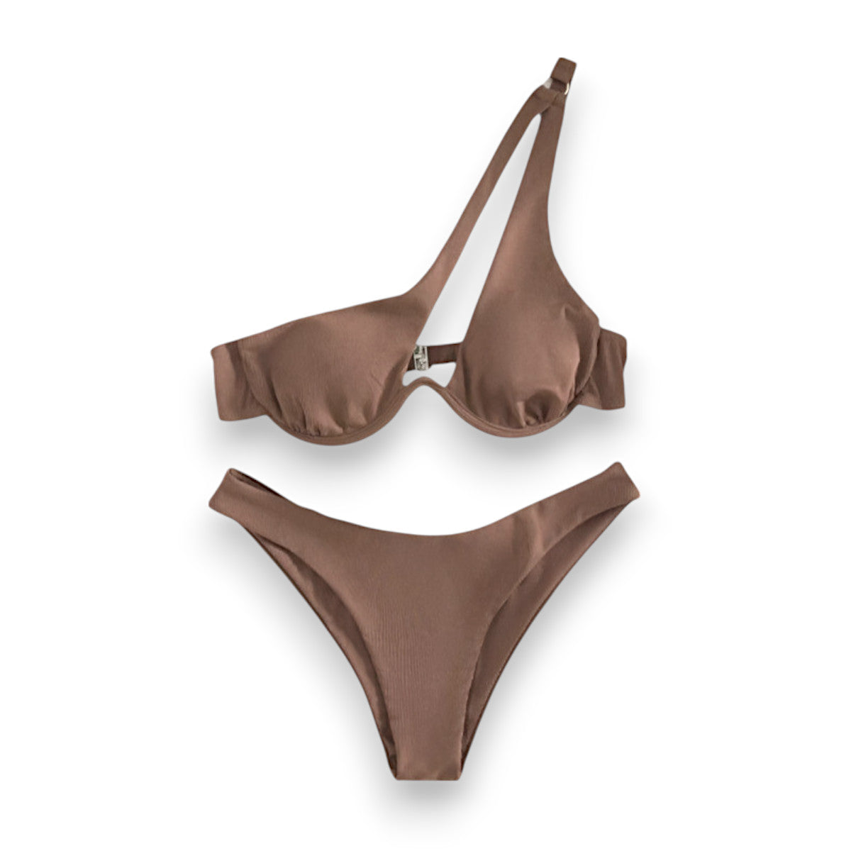 Women's Brazilian Bikini Set – Cheeky Cutout Underwire One Shoulder Swimsuit