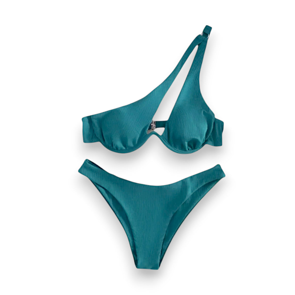 Women's Brazilian Bikini Set – Cheeky Cutout Underwire One Shoulder Swimsuit