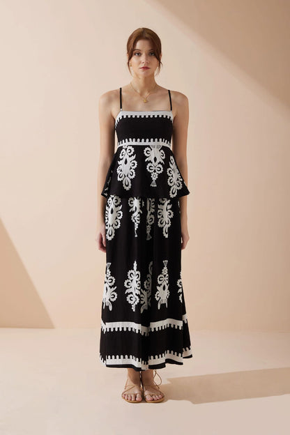 Temperament Slim Fit Backless Slip Dress Set
