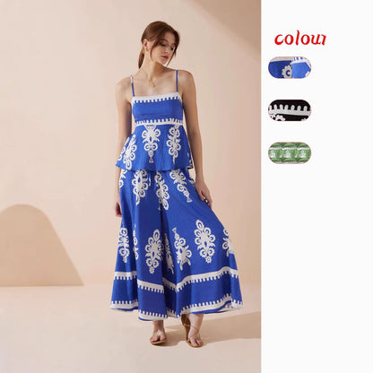 Temperament Slim Fit Backless Slip Dress Set