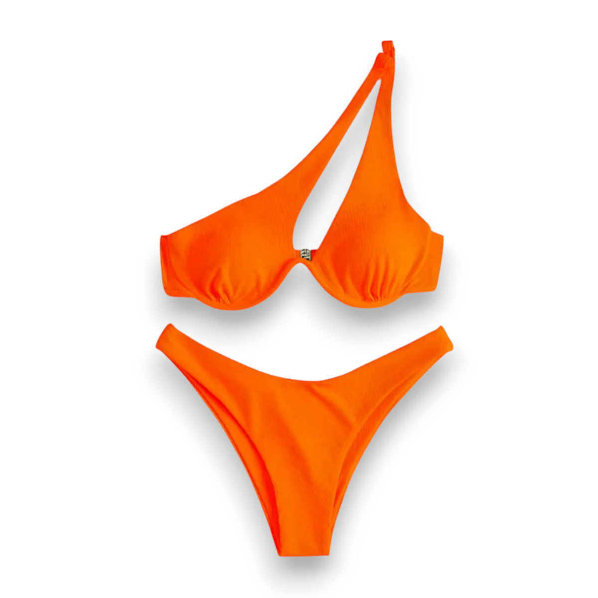 Women's Brazilian Bikini Set – Cheeky Cutout Underwire One Shoulder Swimsuit