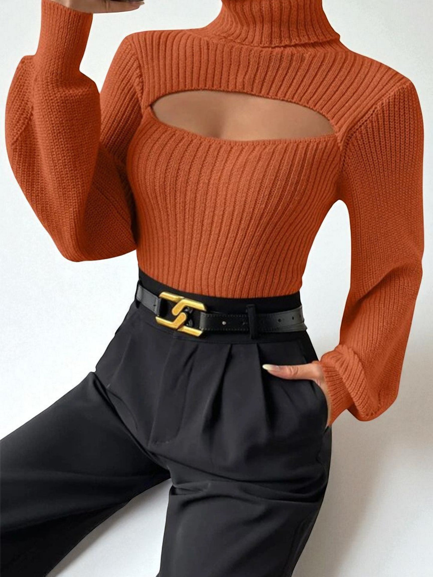 Women’s Casual Hollow Out Sweater – Lightweight Viscose Knit