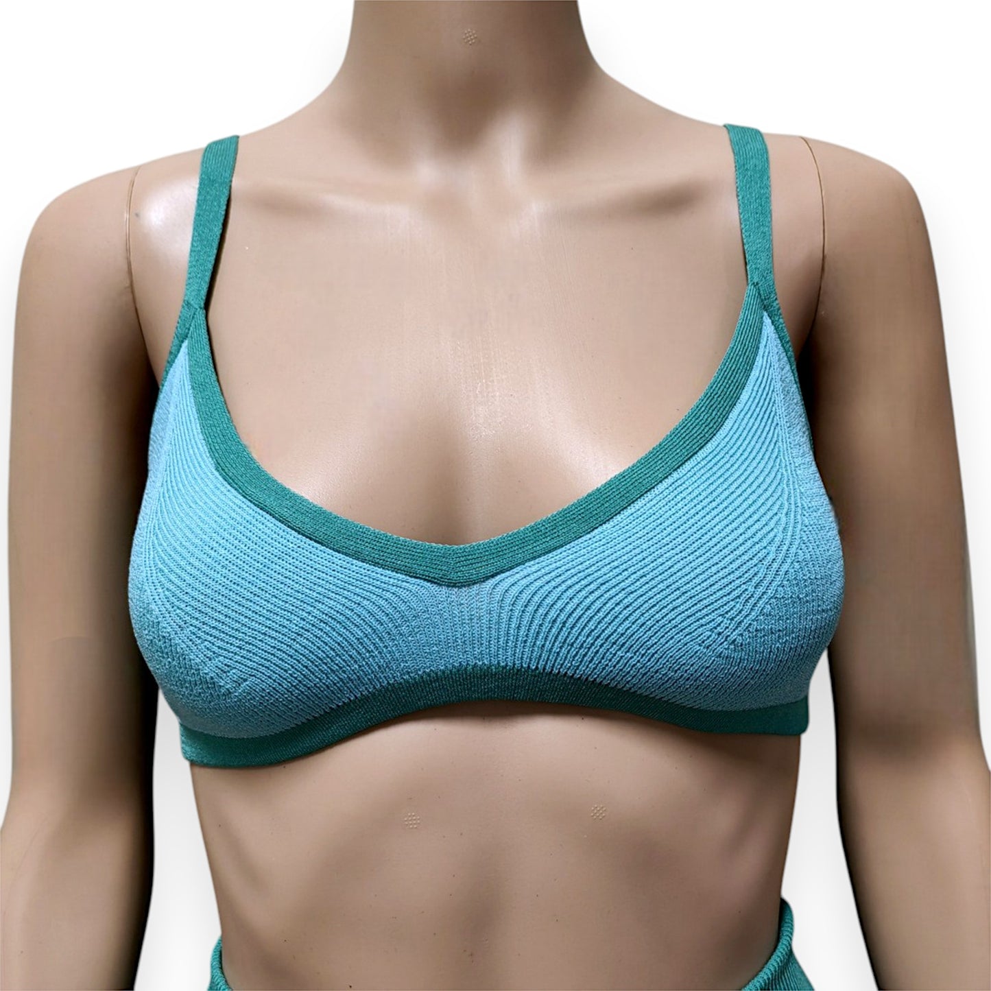 Tossy Summer Contrast Knit Outfits – Halter Top & Short Trousers Set (Y2K Style)