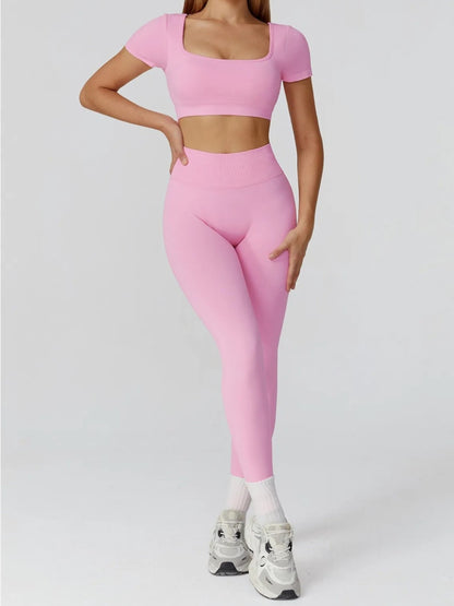 Women’s Seamless Sports Set – Bra, Shorts, Pants