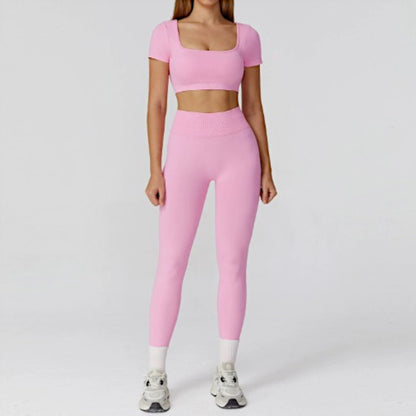 Women’s Seamless Sports Set – Bra, Shorts, Pants