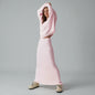 Women’s Knitted Sweater Skirt Set – Elegant V-Neck Long Sleeve Two-Piece Outfit for Fall & Winter
