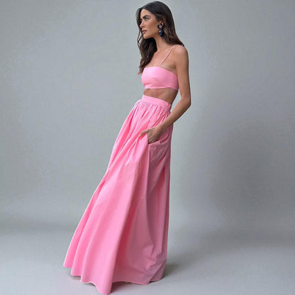 Stylish Women’s Crop Top and Skirt Matching Set – Summer Wear
