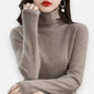 Women’s Wool Pullover Sweater – Classic Round Neck Long Sleeve Knitwear