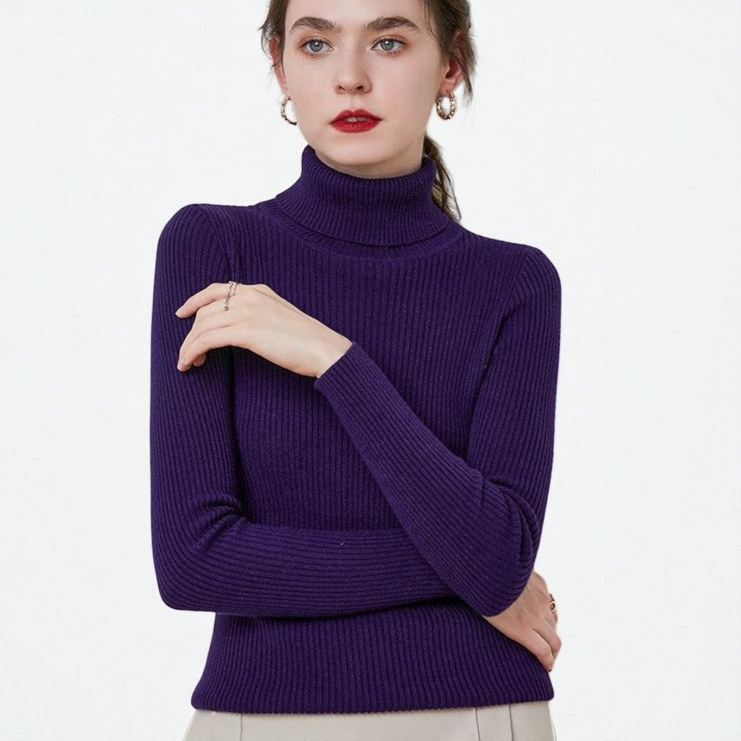 Women’s Stylish Slim Pullover Sweater – Cozy Daily Outfit