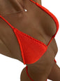 Sexy Halter Bikini for Women – Ribbed High Waist Two Piece Tie Side Swimsuit