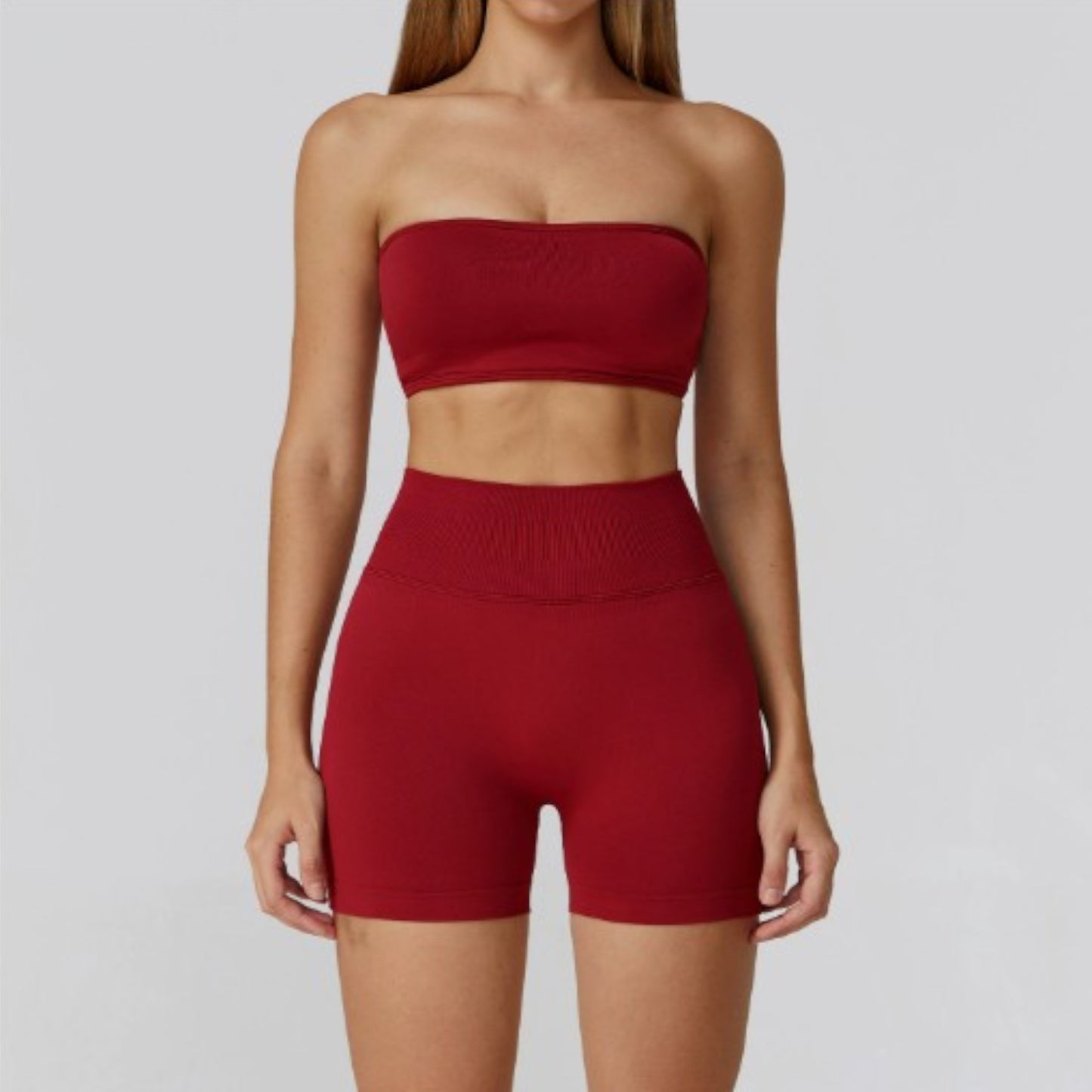 Women’s Seamless Sports Set – Bra, Shorts, Pants