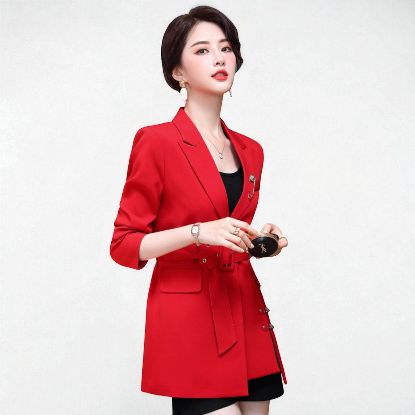 Women’s Modern Business Blazer – Long Sleeve Office Suit Coat