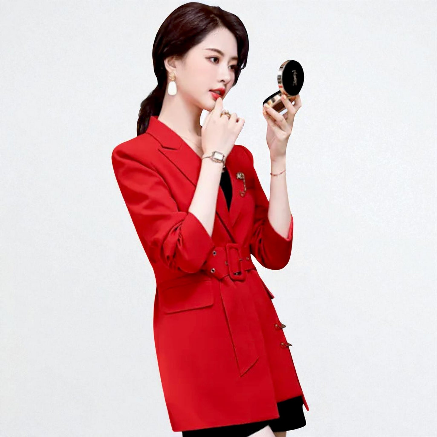Women’s Modern Business Blazer – Long Sleeve Office Suit Coat