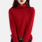 Women’s Wool Pullover Sweater – Classic Round Neck Long Sleeve Knitwear