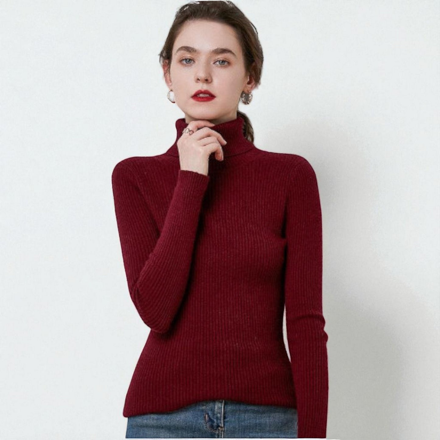 Women’s Stylish Slim Pullover Sweater – Cozy Daily Outfit