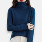Women’s Wool Pullover Sweater – Classic Round Neck Long Sleeve Knitwear