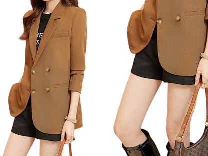 Fashionable Women’s Solid Color Blazer – Elegant Minimalist Jacket