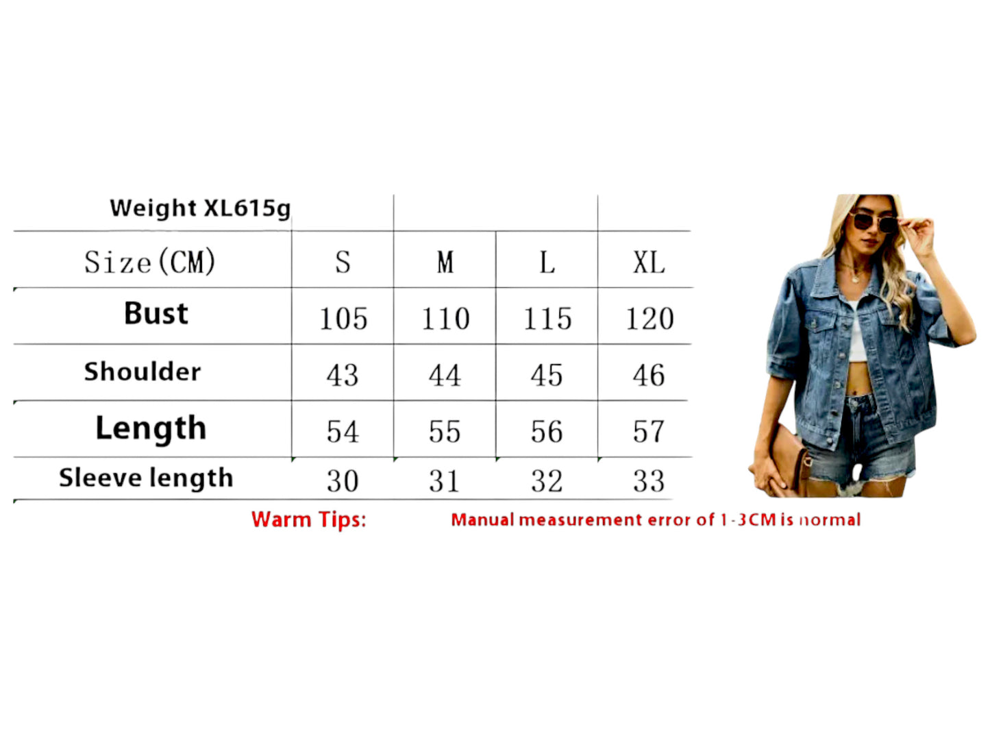 Women’s Loose Fit Denim Jacket – Casual Cotton Streetwear Coat
