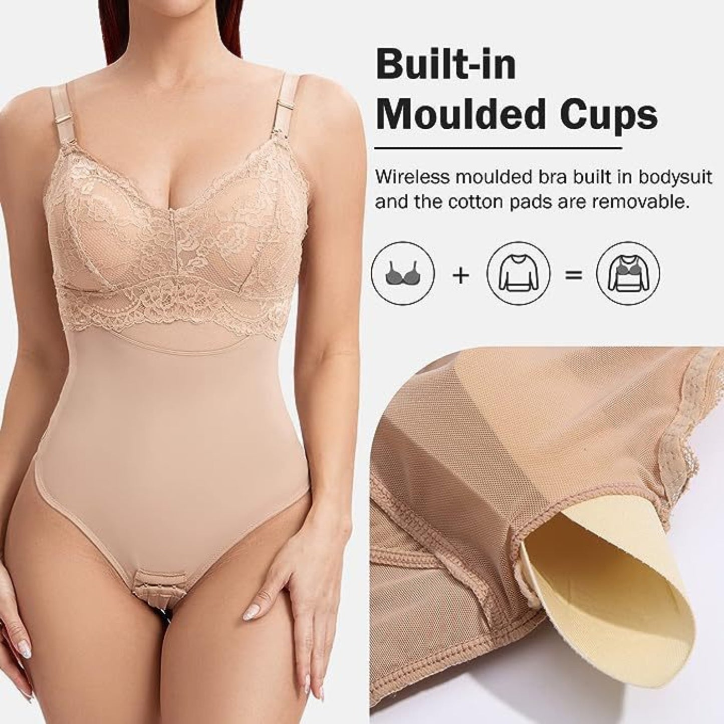 Seamless Slimming Bodysuit – Waist Support & Tummy Control Shapewear Bodysuit for Women