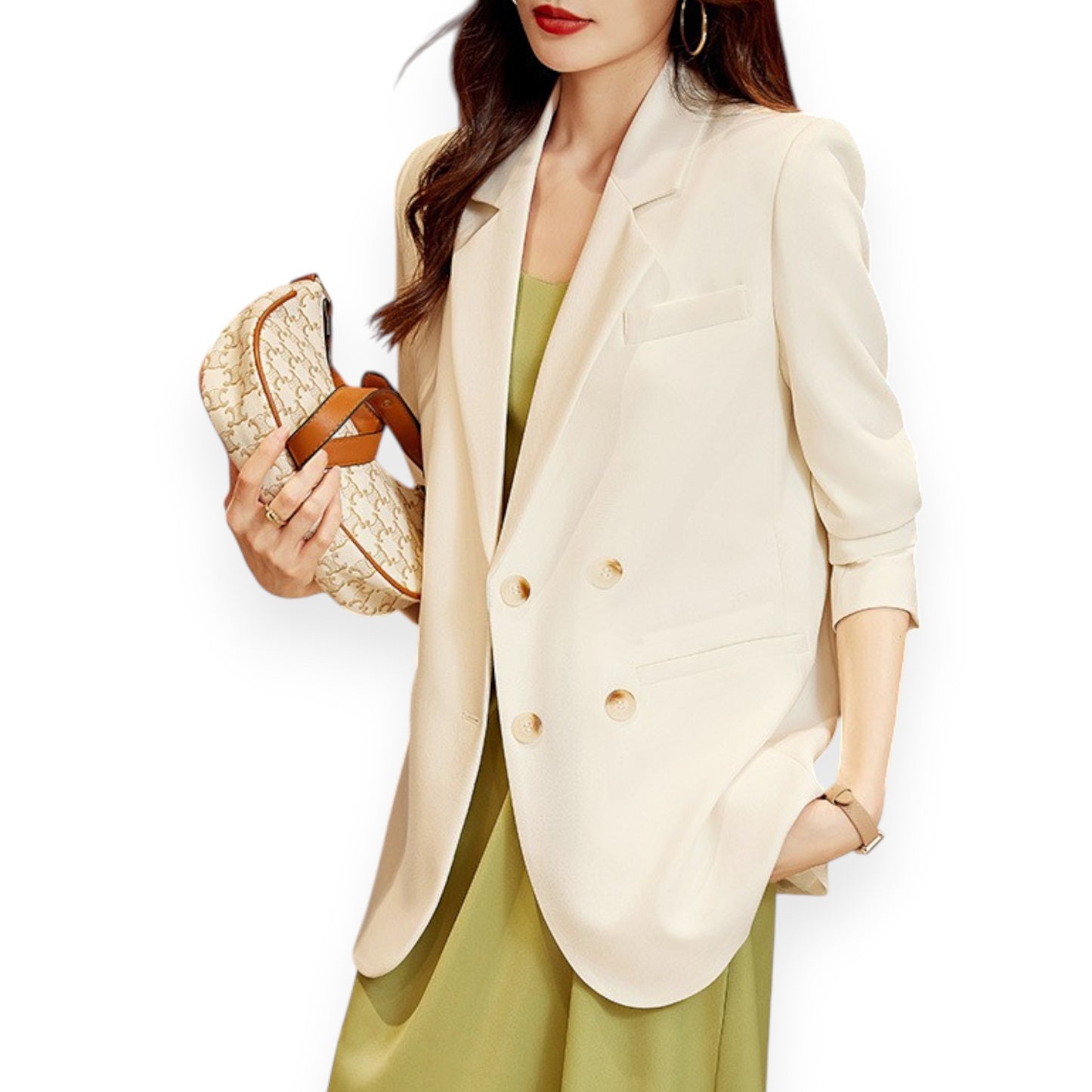 Fashionable Women’s Solid Color Blazer – Elegant Minimalist Jacket
