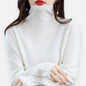 Women’s Wool Pullover Sweater – Classic Round Neck Long Sleeve Knitwear