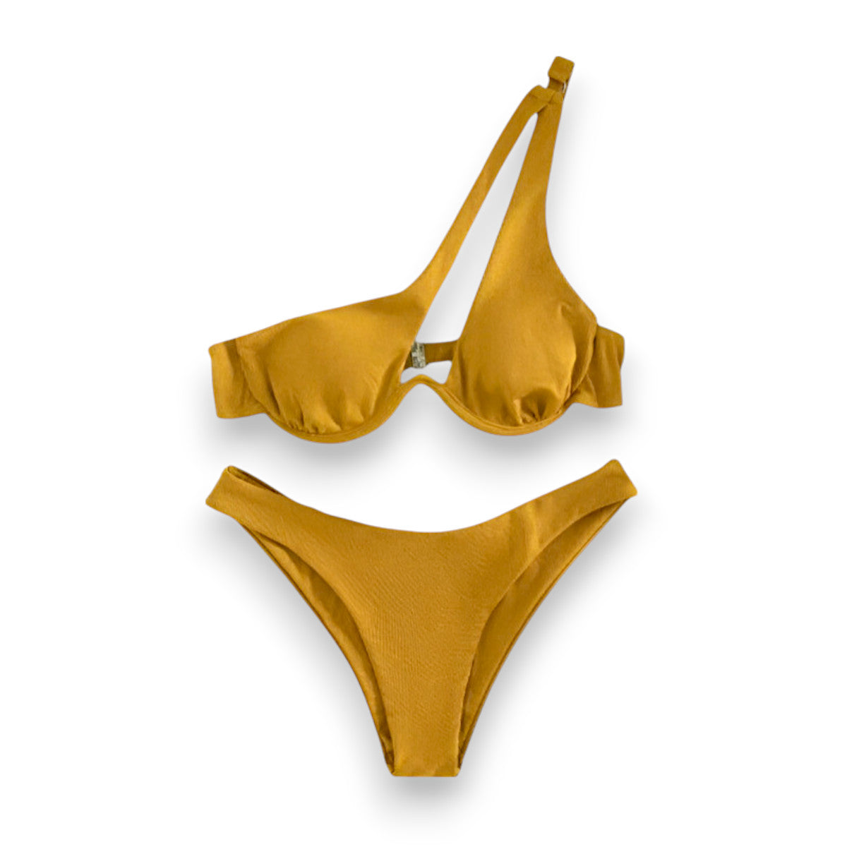 Women's Brazilian Bikini Set – Cheeky Cutout Underwire One Shoulder Swimsuit
