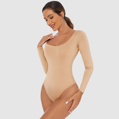 European And American Sexy Siamese Fit Hot Girl Women's Outer Wear Pure Color Tight Jumpsuit