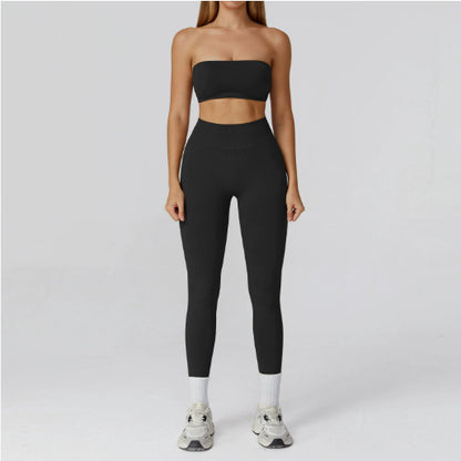 Women’s Seamless Sports Set – Bra, Shorts, Pants