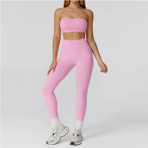 Women’s Seamless Sports Set – Bra, Shorts, Pants