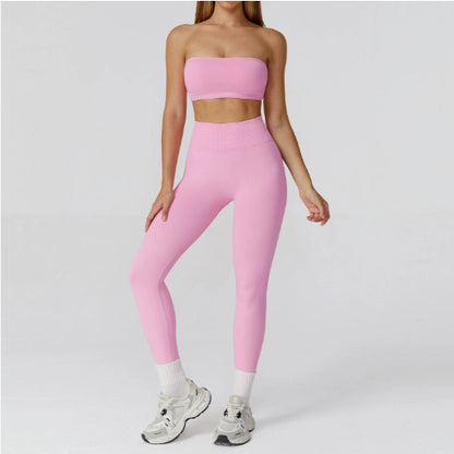 Women’s Seamless Sports Set – Bra, Shorts, Pants